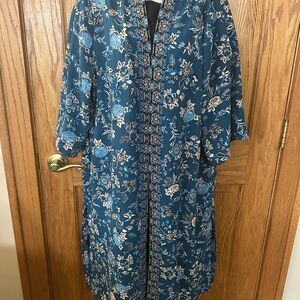 J. Jill Kimono Robe in Blue and White